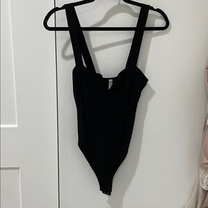 Free People Black Bodysuit